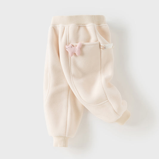 Dave&Bella Toddler Girls/Boys Autumn Cozy Fleece Drawstring Sweatpants