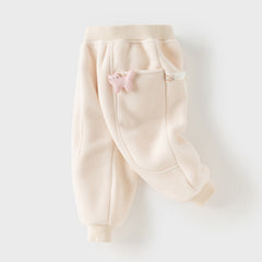 Dave&Bella Toddler Girls/Boys Autumn Cozy Fleece Drawstring Sweatpants