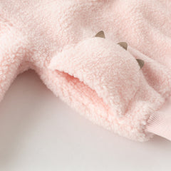 Dave&Bella Toddler Girls Autumn Pink Cute Cat-style Padded Sweatshirts Tops