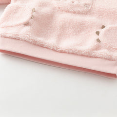 Dave&Bella Toddler Girls Autumn Pink Cute Cat-style Padded Sweatshirts Tops