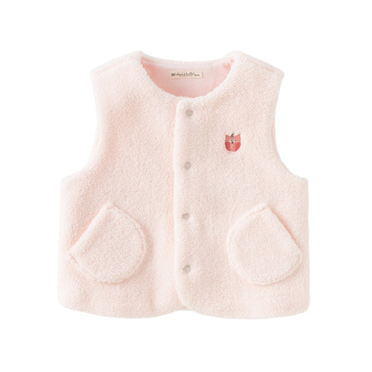 Dave&Bella Toddler Girls/Boys Autumn Soft Versatile Fleece Vest Tops