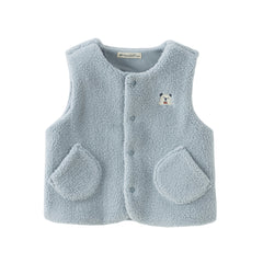 Dave&Bella Toddler Girls/Boys Autumn Soft Versatile Fleece Vest Tops