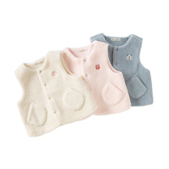 Dave&Bella Toddler Girls/Boys Autumn Soft Versatile Fleece Vest Tops