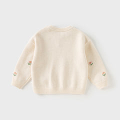 Dave&Bella Toddler Girls Winter Sweet Apricot Soft Sweaters Tops