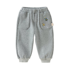 Dave&Bella Toddler Boys Winter Outdoor Activities Drawstring Loose Sports Pants