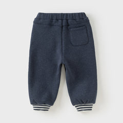 Dave&Bella Toddler Boys Winter Outdoor Activities Drawstring Loose Sports Pants