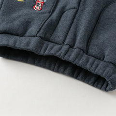 Dave&Bella Toddler Boys Winter Outdoor Activities Drawstring Loose Sports Pants