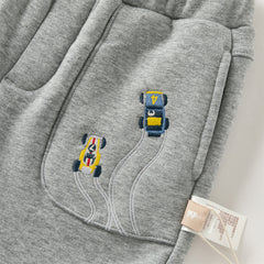 Dave&Bella Toddler Boys Winter Outdoor Activities Drawstring Loose Sports Pants