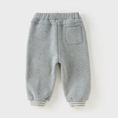 Dave&Bella Toddler Boys Winter Outdoor Activities Drawstring Loose Sports Pants