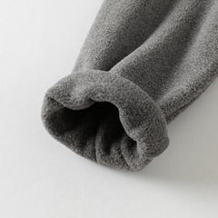 Dave&Bella Kids Girls/Boys Autumn Pink/Grey Cozy Fleece Hooded Coat Pant Suits Set