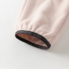 Dave&Bella Kids Girls/Boys Autumn Pink/Grey Cozy Fleece Hooded Coat Pant Suits Set