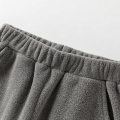 Dave&Bella Kids Girls/Boys Autumn Pink/Grey Cozy Fleece Hooded Coat Pant Suits Set