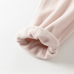 Dave&Bella Kids Girls/Boys Autumn Pink/Grey Cozy Fleece Hooded Coat Pant Suits Set