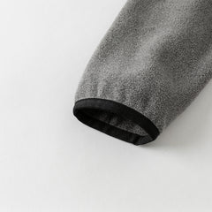 Dave&Bella Kids Girls/Boys Autumn Pink/Grey Cozy Fleece Hooded Coat Pant Suits Set