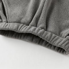 Dave&Bella Kids Girls/Boys Autumn Pink/Grey Cozy Fleece Hooded Coat Pant Suits Set