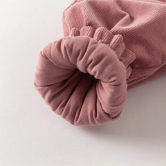 Dave&Bella Toddler Girls Casual Dark Pink/Coffee Brown Outdoor Cozy Padded Pants