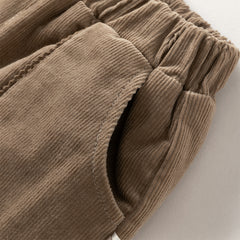 Dave&Bella Toddler Girls Casual Dark Pink/Coffee Brown Outdoor Cozy Padded Pants