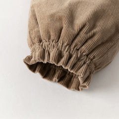 Dave&Bella Toddler Girls Casual Dark Pink/Coffee Brown Outdoor Cozy Padded Pants