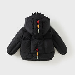 Dave&Bella Toddler Boys Winter Outwear Playful Dinosaur-style Hooded Down Coats