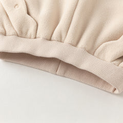 Dave&Bella Toddler Girls Winter Beige/Grey Pink Playful Loose Drawstring Sweatpants