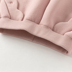 Dave&Bella Toddler Girls Winter Beige/Grey Pink Playful Loose Drawstring Sweatpants