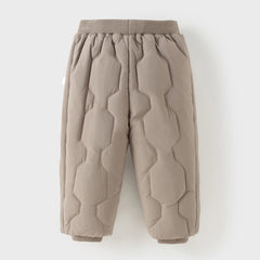 Dave&Bella Toddler Boys Winter Outdoor Cozy Adjustable-waistband Down Pants