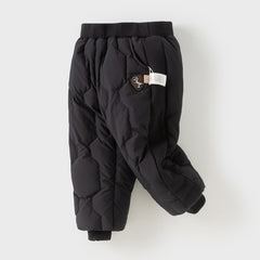 Dave&Bella Toddler Boys Winter Outdoor Cozy Adjustable-waistband Down Pants