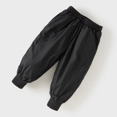 Dave&Bella Toddler Boys Winter Outdoor Cozy Adjustable-waistband Down Pants