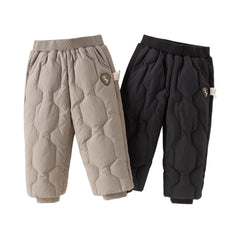 Dave&Bella Toddler Boys Winter Outdoor Cozy Adjustable-waistband Down Pants