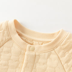 Dave&Bella Baby Girls/Boys Yellow/pink Long-sleeved Soft Padded Rompers