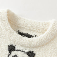 Dave&Bella Toddler Boys Winter Cute Panda Print Classic Soft Sweaters Tops