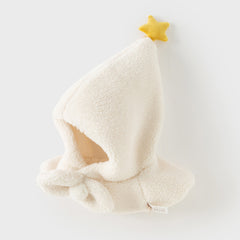 Dave&Bella Toddler Girls Winter Star Beige Warm Windproof Scarf Hats
