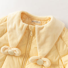 Dave&Bella Toddler Girls Fashion Yellow Outdoor Waterproof Cozy Down Coats