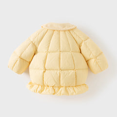 Dave&Bella Toddler Girls Fashion Yellow Outdoor Waterproof Cozy Down Coats