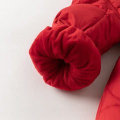 Dave&Bella Toddler Girls Festival Red Long Sleeve Cozy Padded A-line Dress