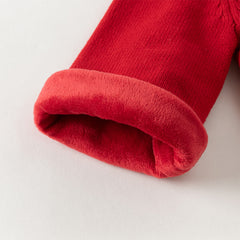 Dave&Bella Toddler Girls Festival Red Chinese-style Hooded Top Mesh Skirt Sets