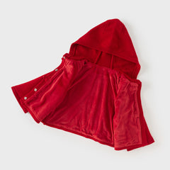 Dave&Bella Toddler Girls Festival Red Chinese-style Hooded Top Mesh Skirt Sets
