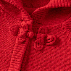 Dave&Bella Toddler Girls Festival Red Chinese-style Hooded Top Mesh Skirt Sets