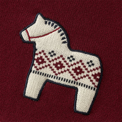 Dave&Bella Toddler Boys Purple-red Turtle Long-sleeved Plush-lined Soft Sweaters Tops