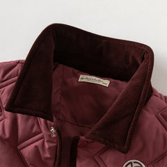 Dave&Bella Toddler Boys Purple-red Hooded Cozy Two-piece-set Coats