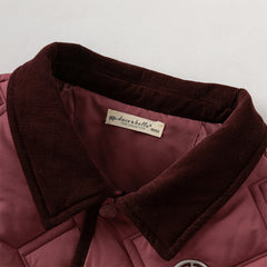 Dave&Bella Toddler Boys Purple-red Hooded Cozy Two-piece-set Coats