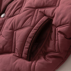 Dave&Bella Toddler Boys Purple-red Hooded Cozy Two-piece-set Coats