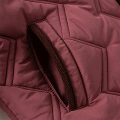 Dave&Bella Toddler Boys Purple-red Hooded Cozy Two-piece-set Coats