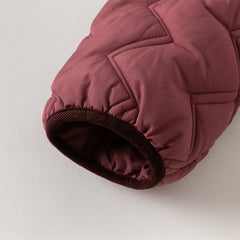 Dave&Bella Toddler Boys Purple-red Hooded Cozy Two-piece-set Coats