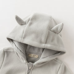 Dave&Bella Toddler Boys Purple-red Hooded Cozy Two-piece-set Coats