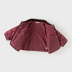 Dave&Bella Toddler Boys Purple-red Hooded Cozy Two-piece-set Coats