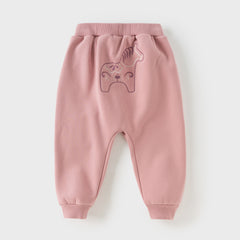 Dave&Bella Toddler Girls/Boys Winter Outdoor Plush-lined Warm Drawstring Sweatpants