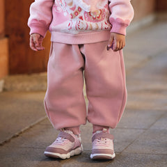 Dave&Bella Toddler Girls/Boys Winter Outdoor Plush-lined Warm Drawstring Sweatpants