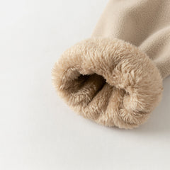 Dave&Bella Toddler Boys Winter Light Khaki Turtle Plush-lined Sweatshirts