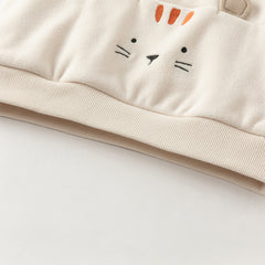 Dave&Bella Toddler Boys Winter Light Khaki Turtle Plush-lined Sweatshirts